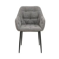 Sedia con braccioli Delia in tessuto