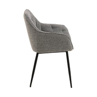 Sedia con braccioli Delia in tessuto