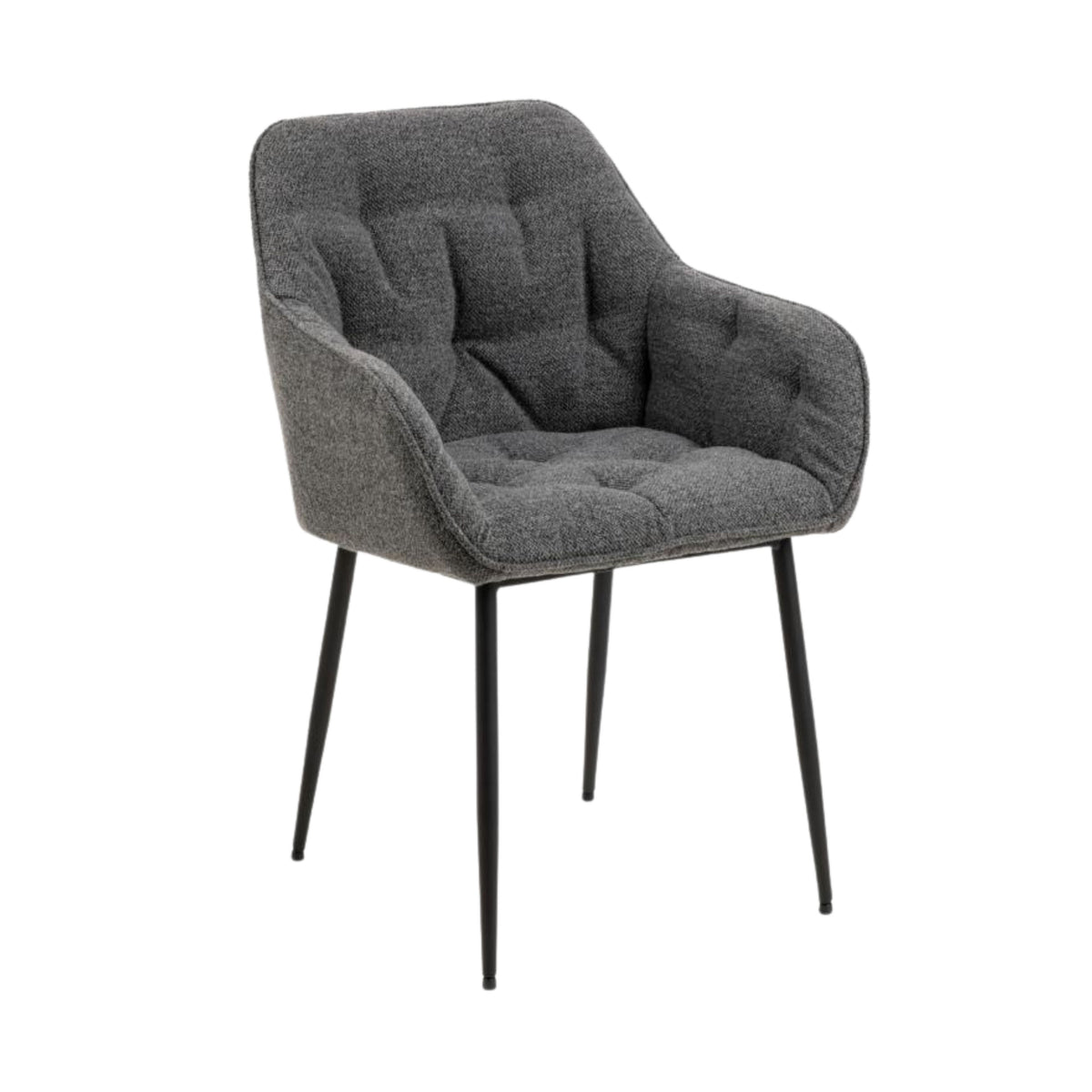 Sedia con braccioli Delia in tessuto