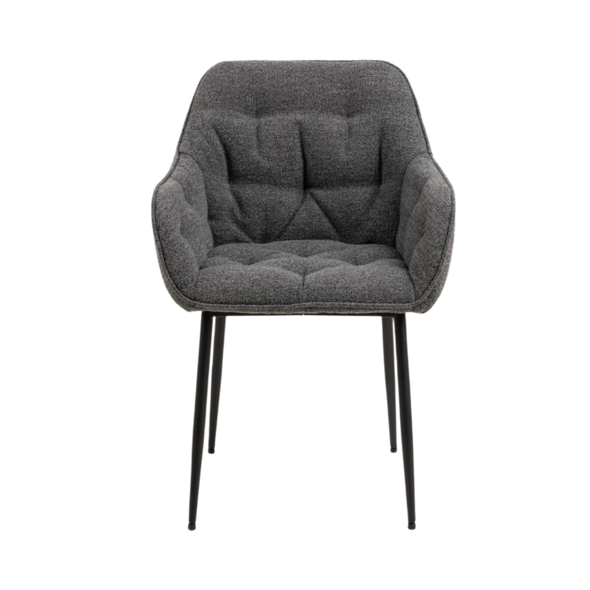 Sedia con braccioli Delia in tessuto