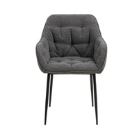 Sedia con braccioli Delia in tessuto