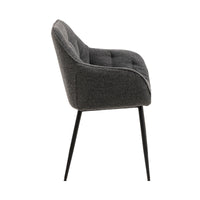 Sedia con braccioli Delia in tessuto