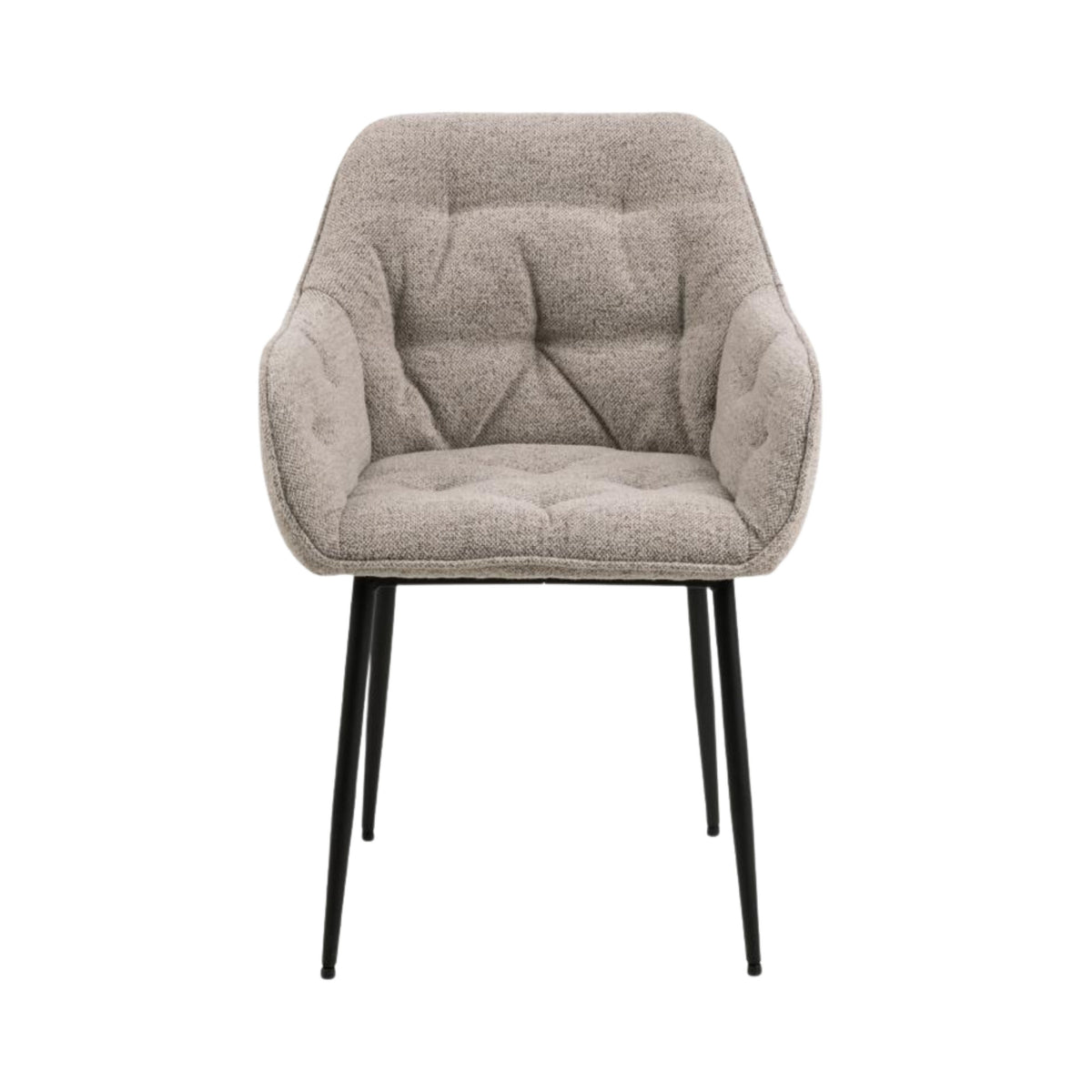 Sedia con braccioli Delia in tessuto