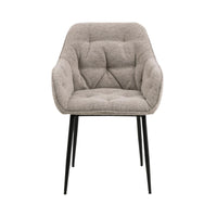 Sedia con braccioli Delia in tessuto