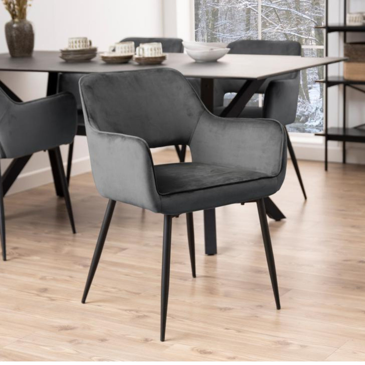 Sedia con braccioli Ramona