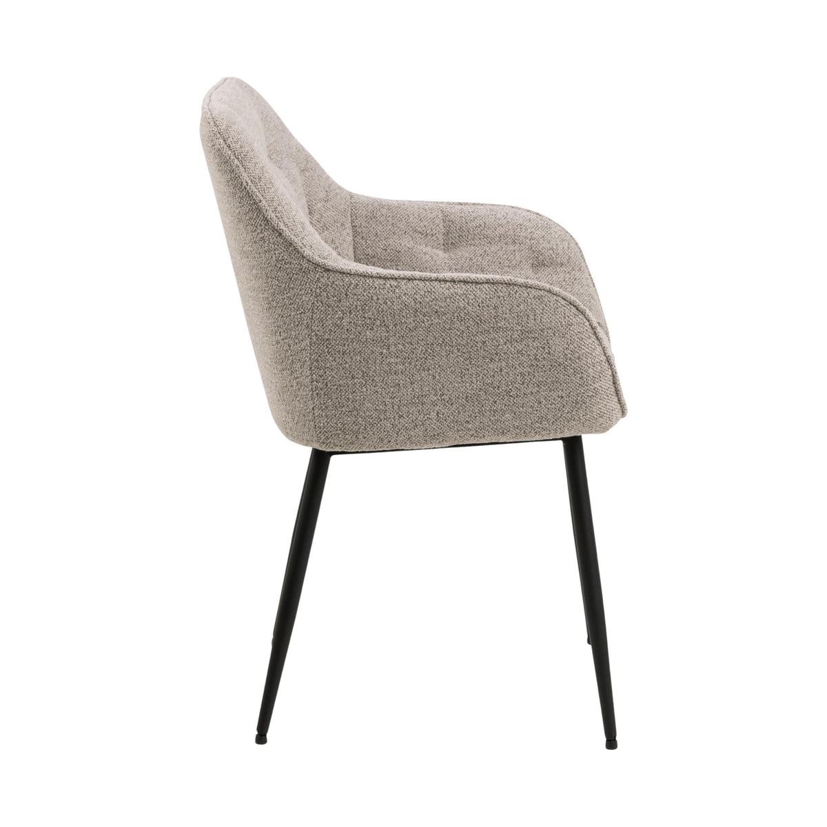 Sedia con braccioli Delia in tessuto