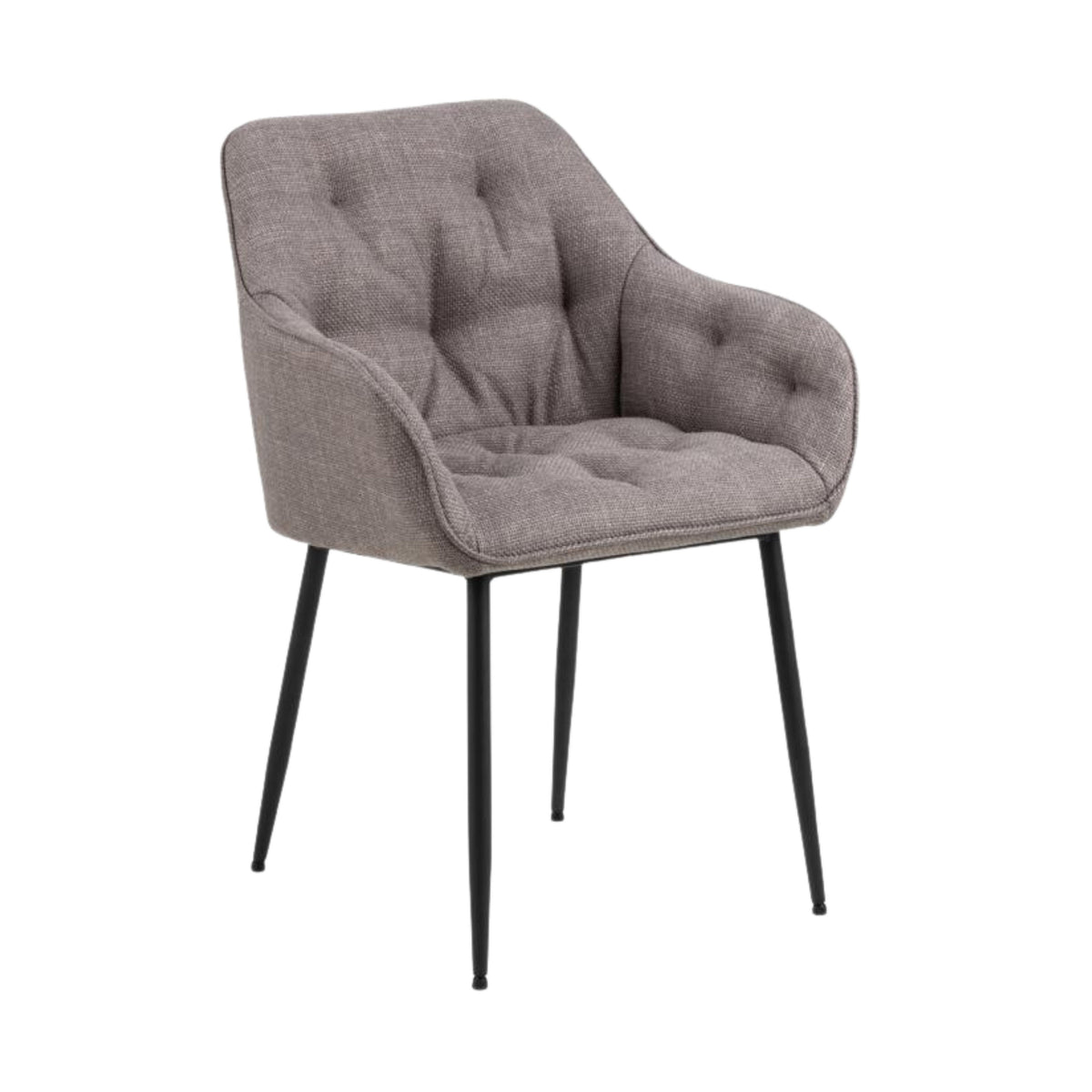 Sedia con braccioli Delia in tessuto