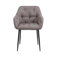 Sedia con braccioli Delia in tessuto