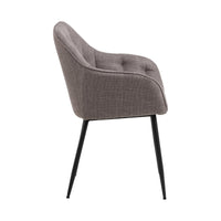 Sedia con braccioli Delia in tessuto