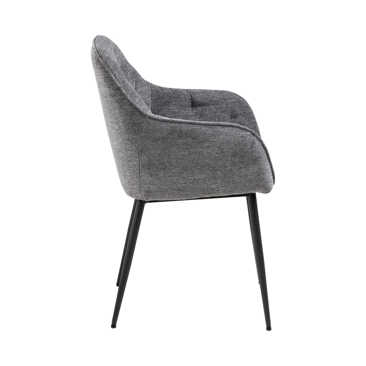 Sedia con braccioli Delia in tessuto