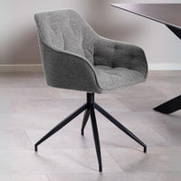 Sedia con braccioli Delia con base a stella