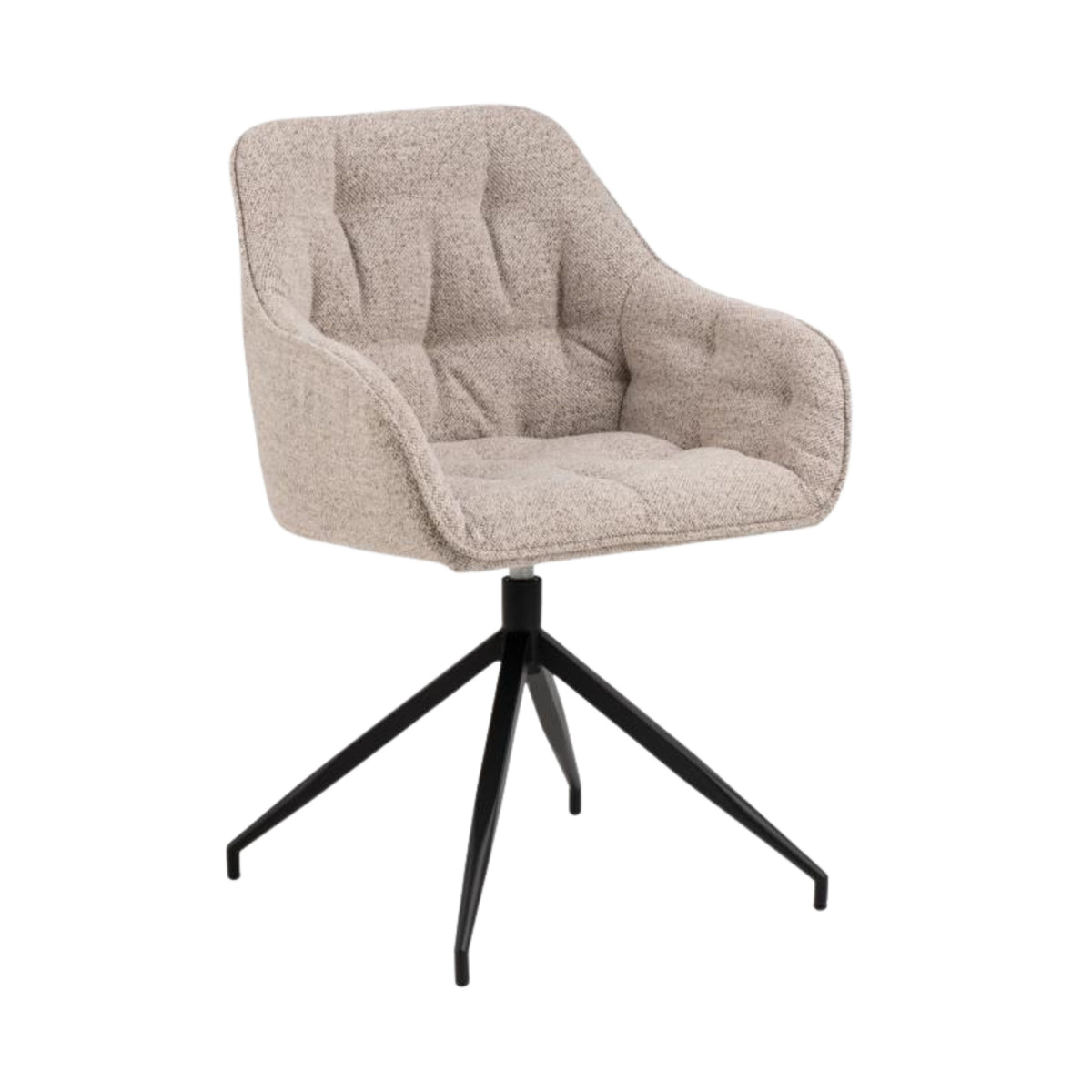 Sedia con braccioli Delia con base a stella