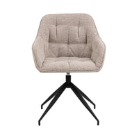 Sedia con braccioli Delia con base a stella