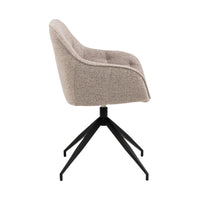 Sedia con braccioli Delia con base a stella