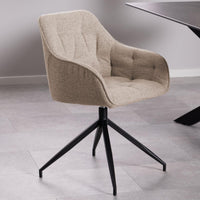 Sedia con braccioli Delia con base a stella