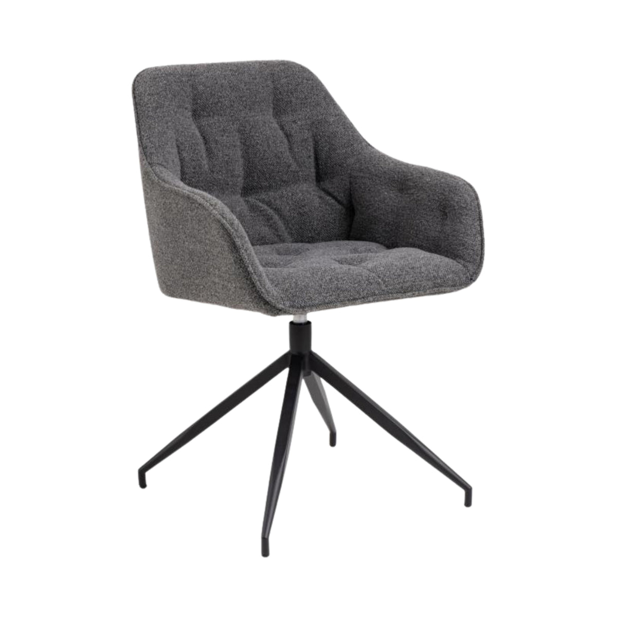 Sedia con braccioli Delia con base a stella