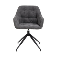 Sedia con braccioli Delia con base a stella