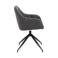 Sedia con braccioli Delia con base a stella