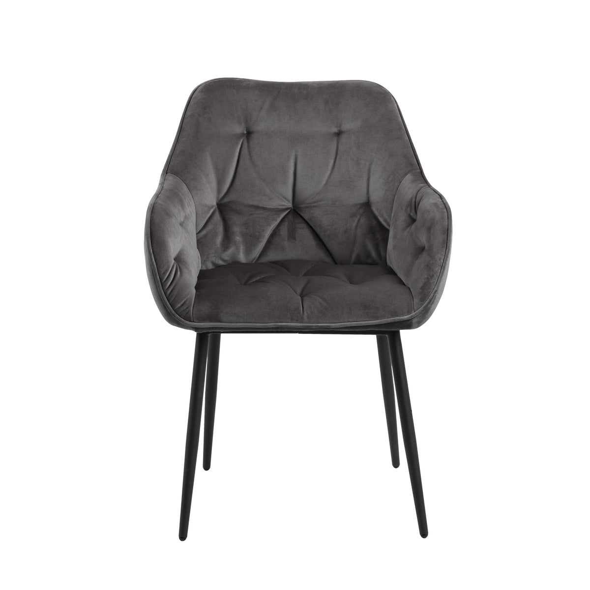 Sedia con braccioli Delia in velluto