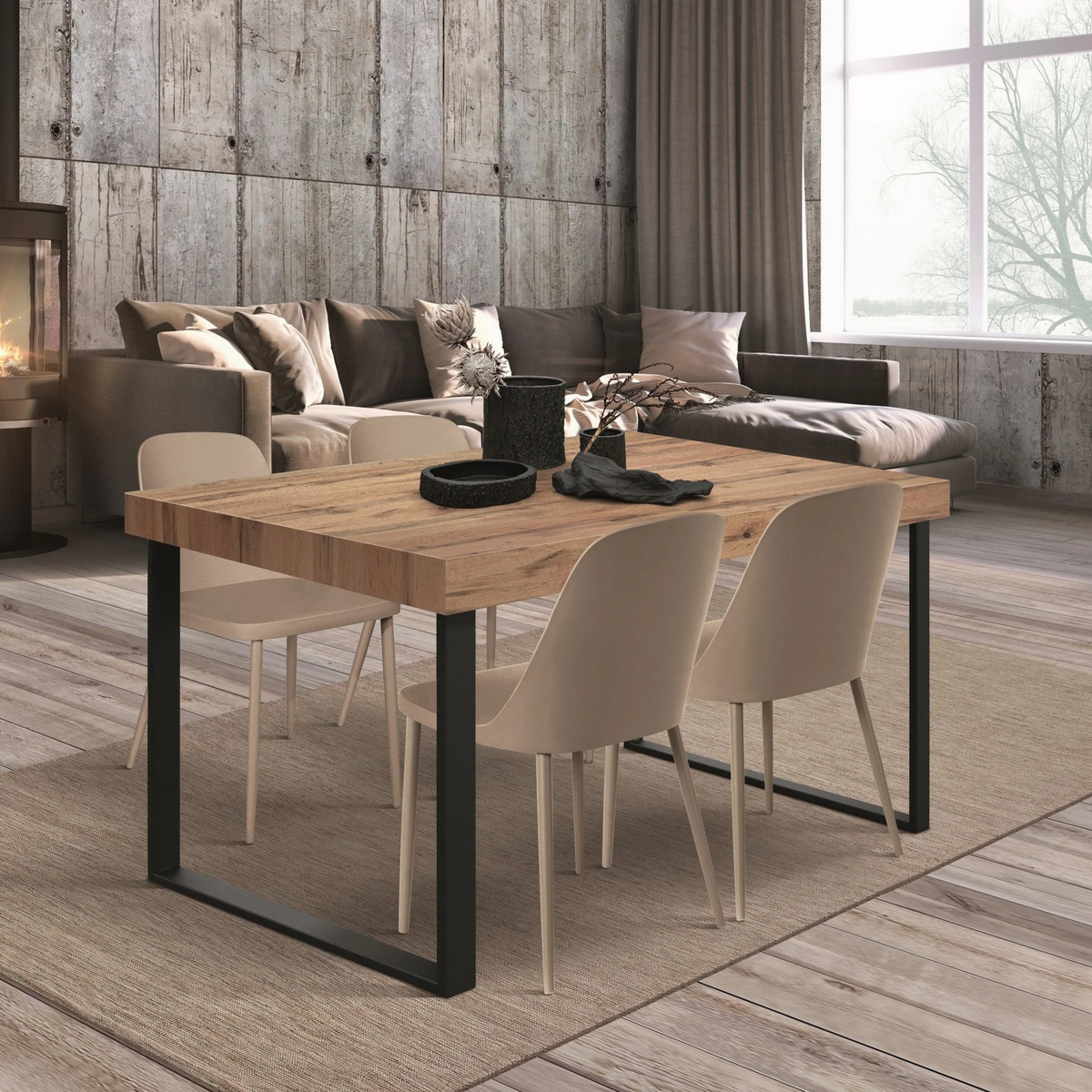 Tavolo allungabile Venice 140x90 cm - 220x90 cm