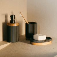 Portasapone in poliresina nera