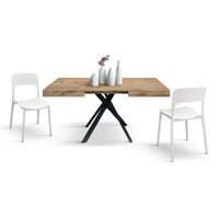 Tavolo allungabile MALMO con gambe incrociare 95x90 cm - 145x90 cm