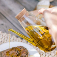 Oliera in vetro trasparente