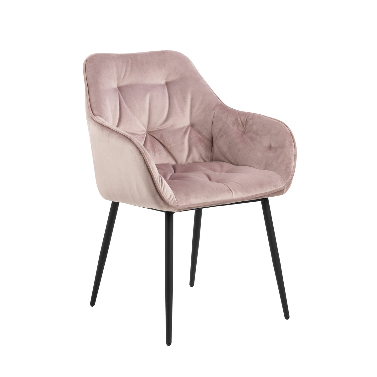 Sedia con braccioli Delia in velluto