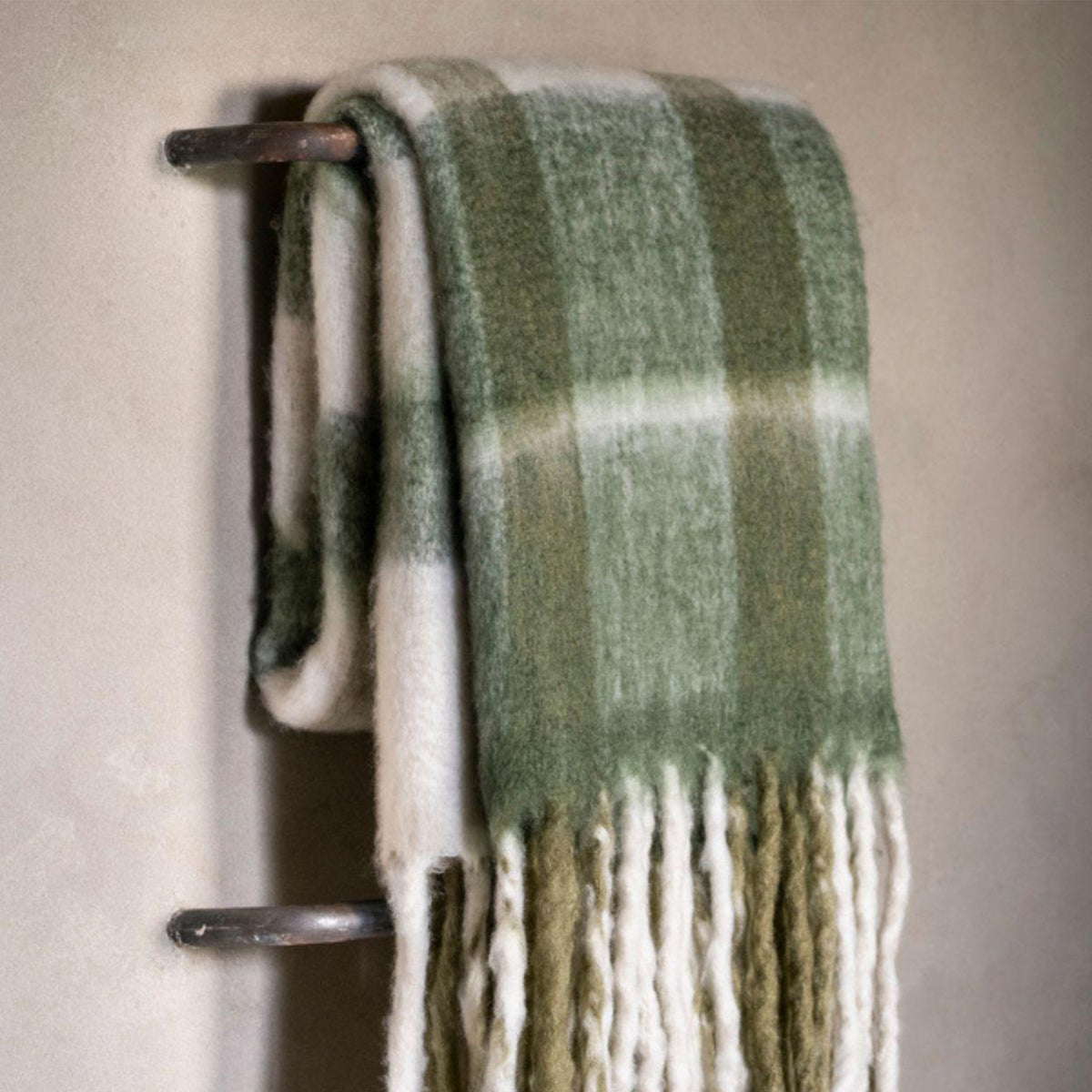 Coperta plaid ABBIE tartan verde