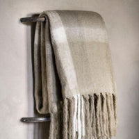 Coperta plaid ABBIE tartan beige