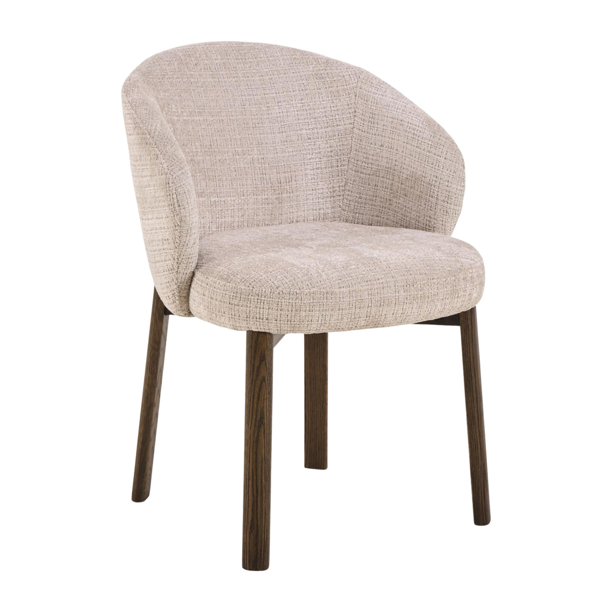 Sedia con braccioli Dean con gambe in legno