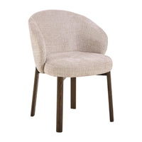 Sedia con braccioli Dean con gambe in legno