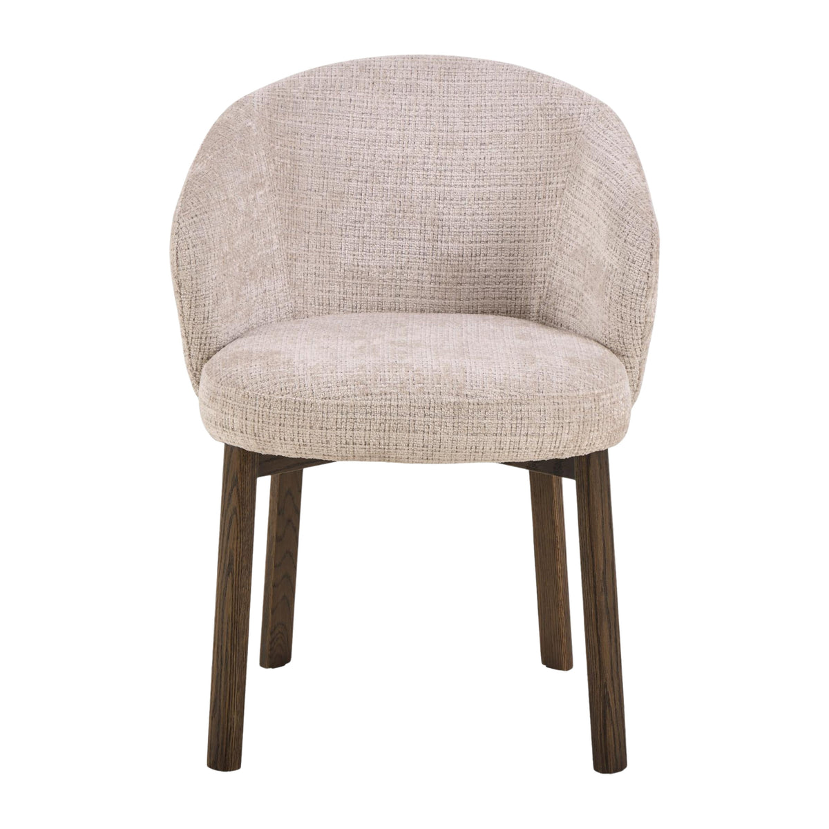 Sedia con braccioli Dean con gambe in legno