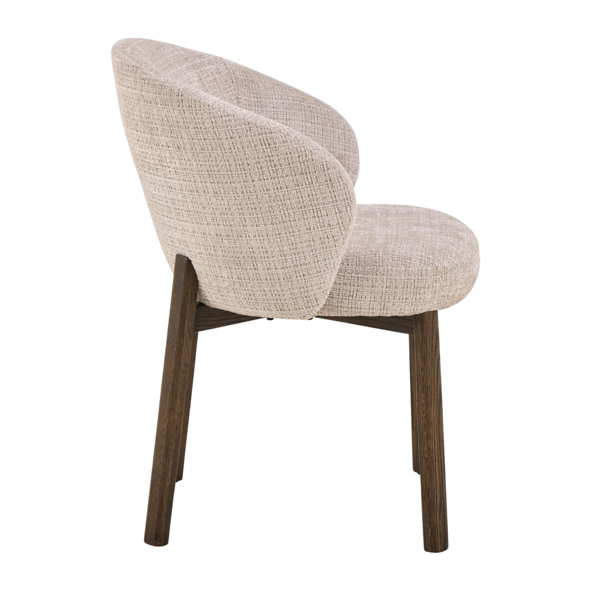 Sedia con braccioli Dean con gambe in legno