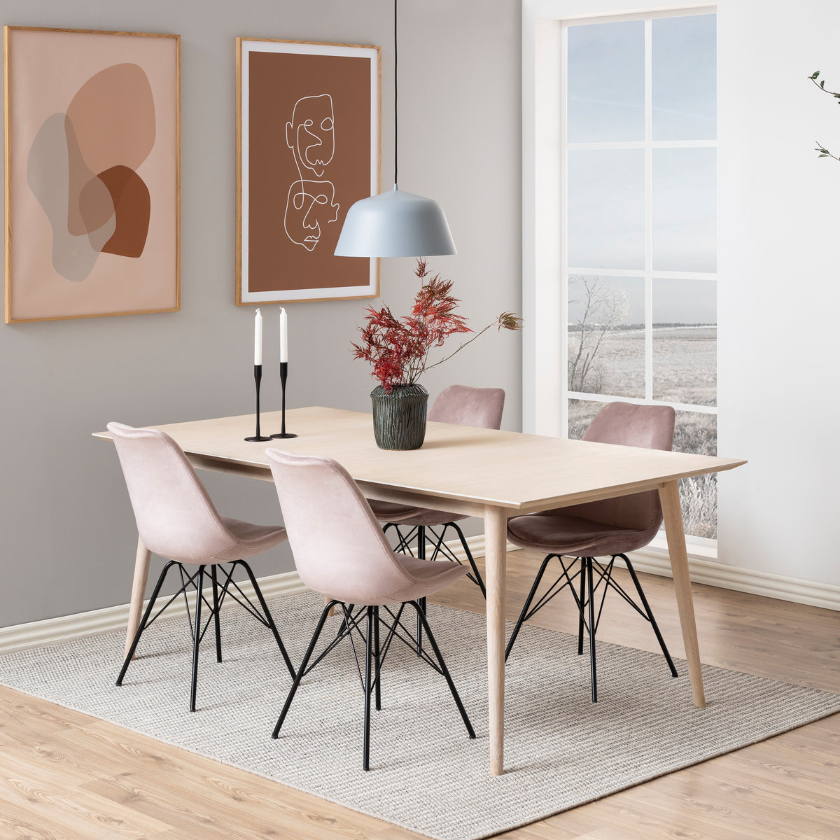 Sedia Lisbon in velluto