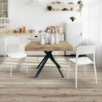 Tavolo allungabile MALMO con gambe incrociare 95x90 cm - 145x90 cm