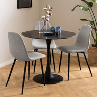 Sedia Calla gambe in metallo nero