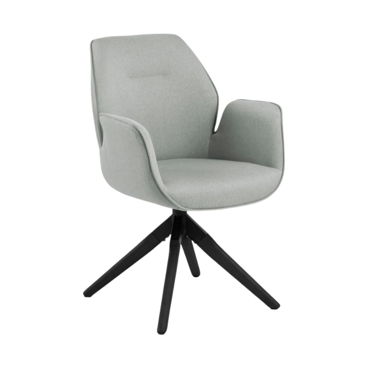 Sedia con braccioli Ann con gambe in legno