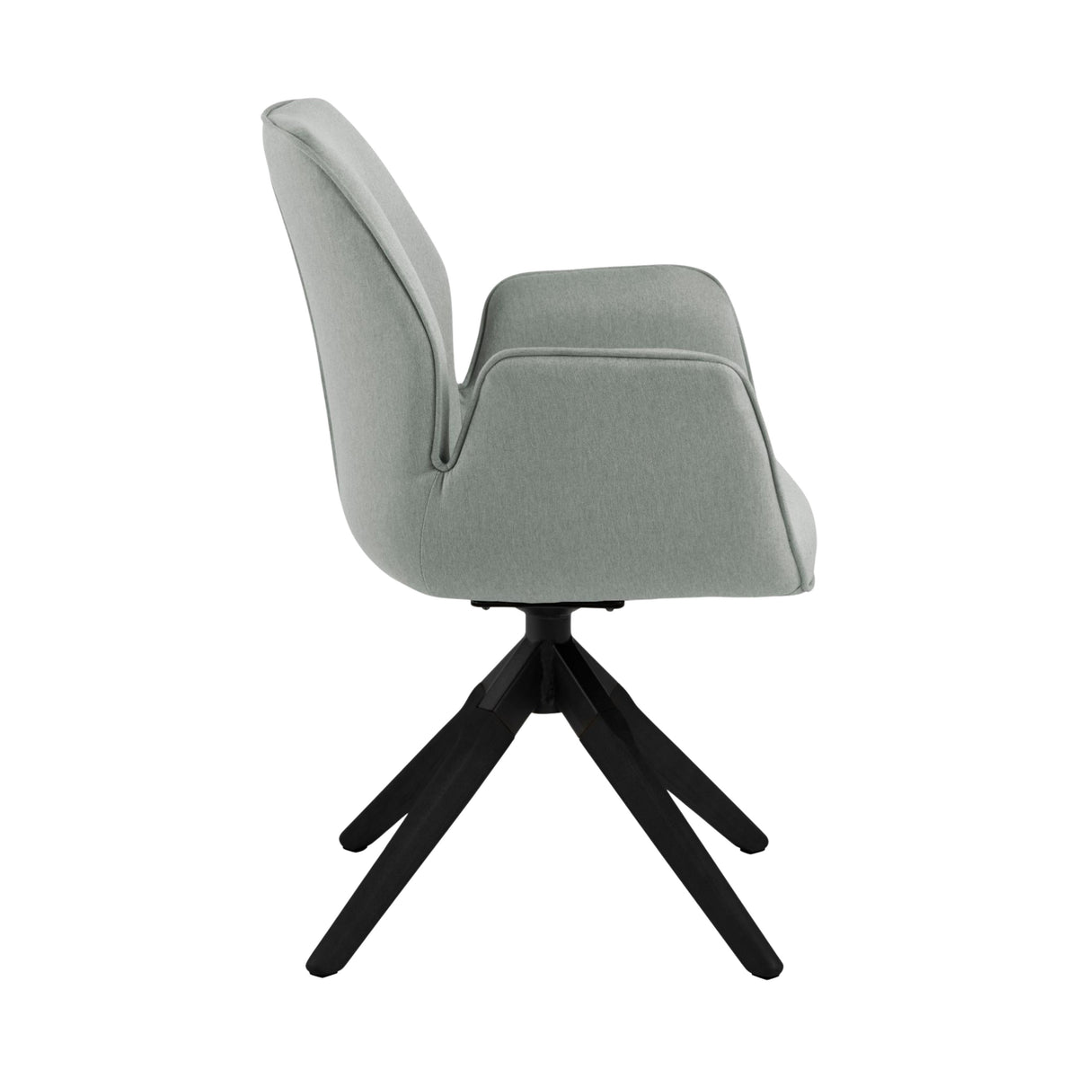 Sedia con braccioli Ann con gambe in legno