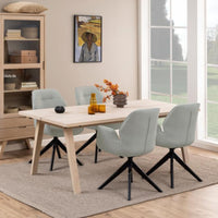 Sedia con braccioli Ann con gambe in legno