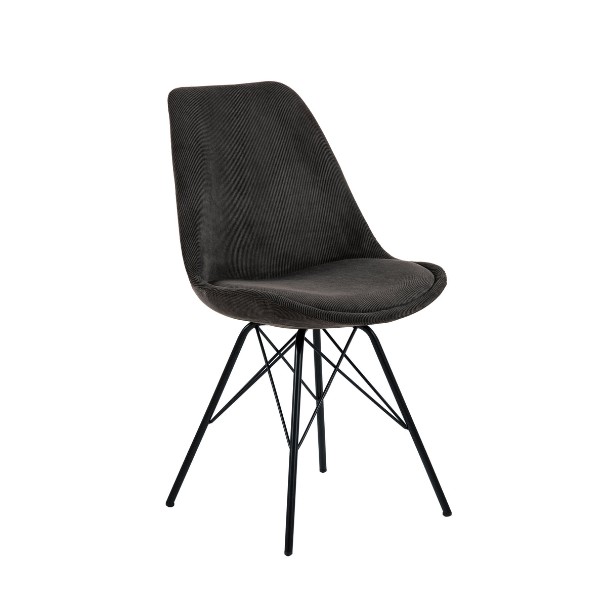 Sedia Lisbon in velluto a coste