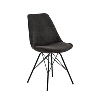 Sedia Lisbon in velluto a coste