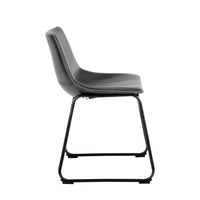 Sedia Luna in ecopelle nera