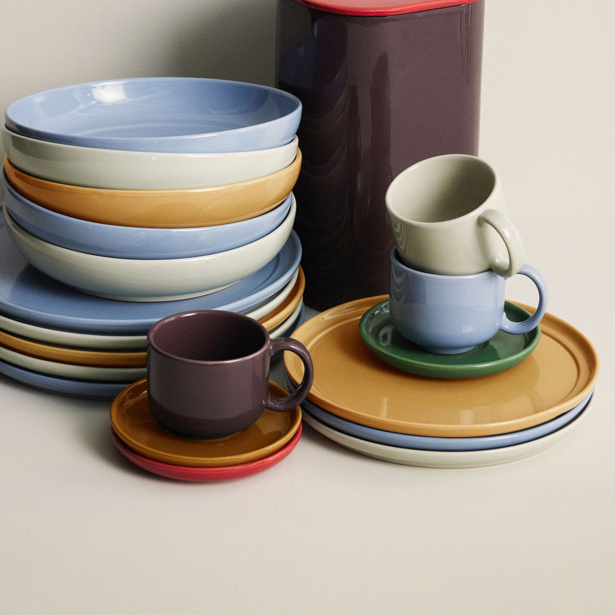 Set piattino e tazzina AMARE (set di 6 pezzi)