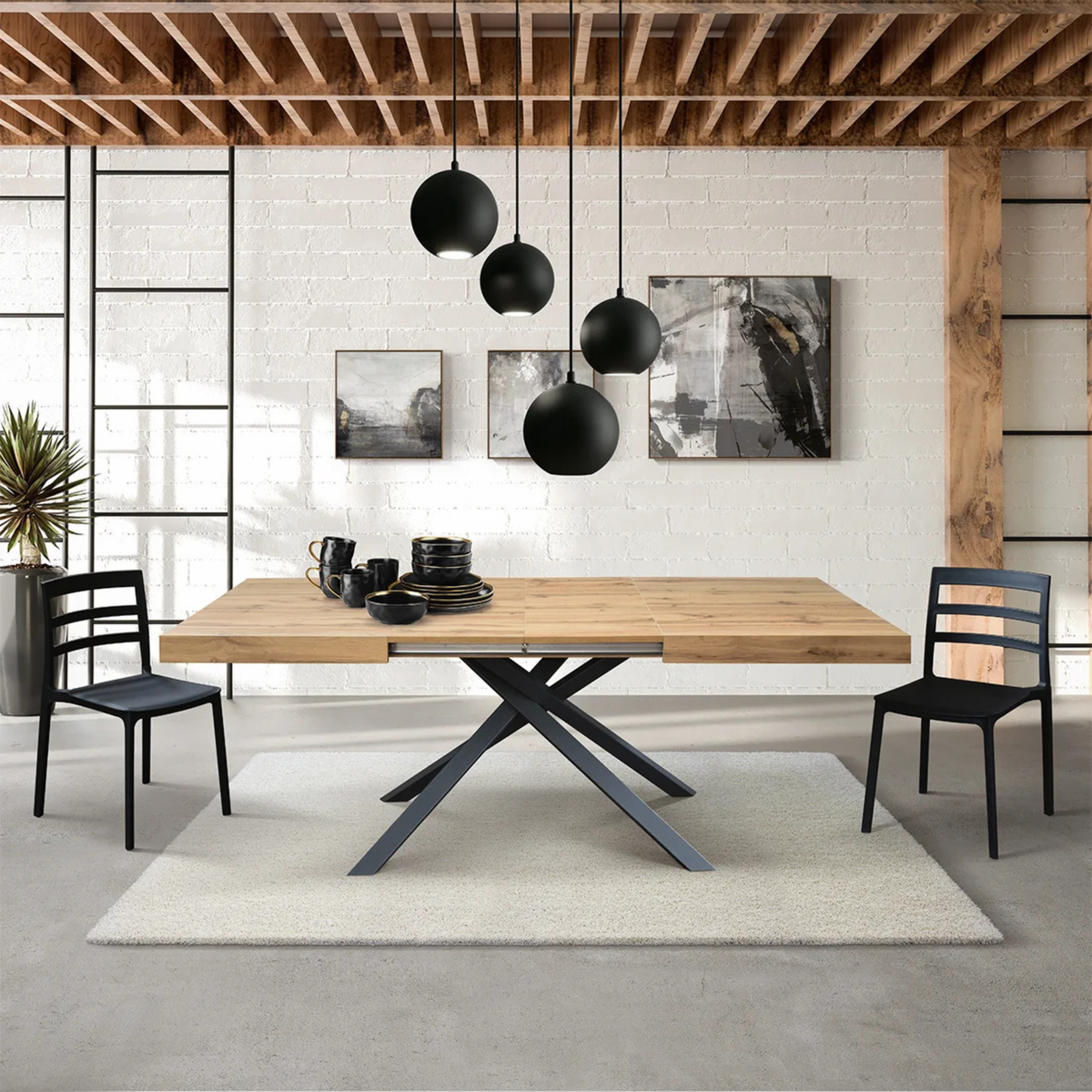 Tavolo allungabile MALMO 180x90 cm – 260x90 cm