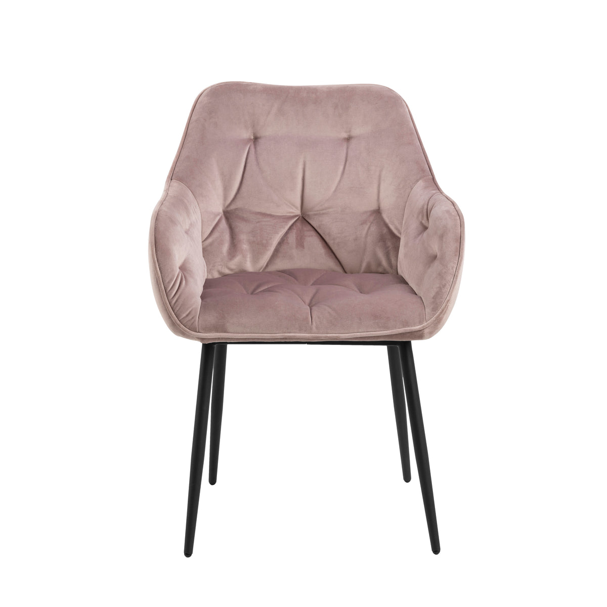 Sedia con braccioli Delia in velluto