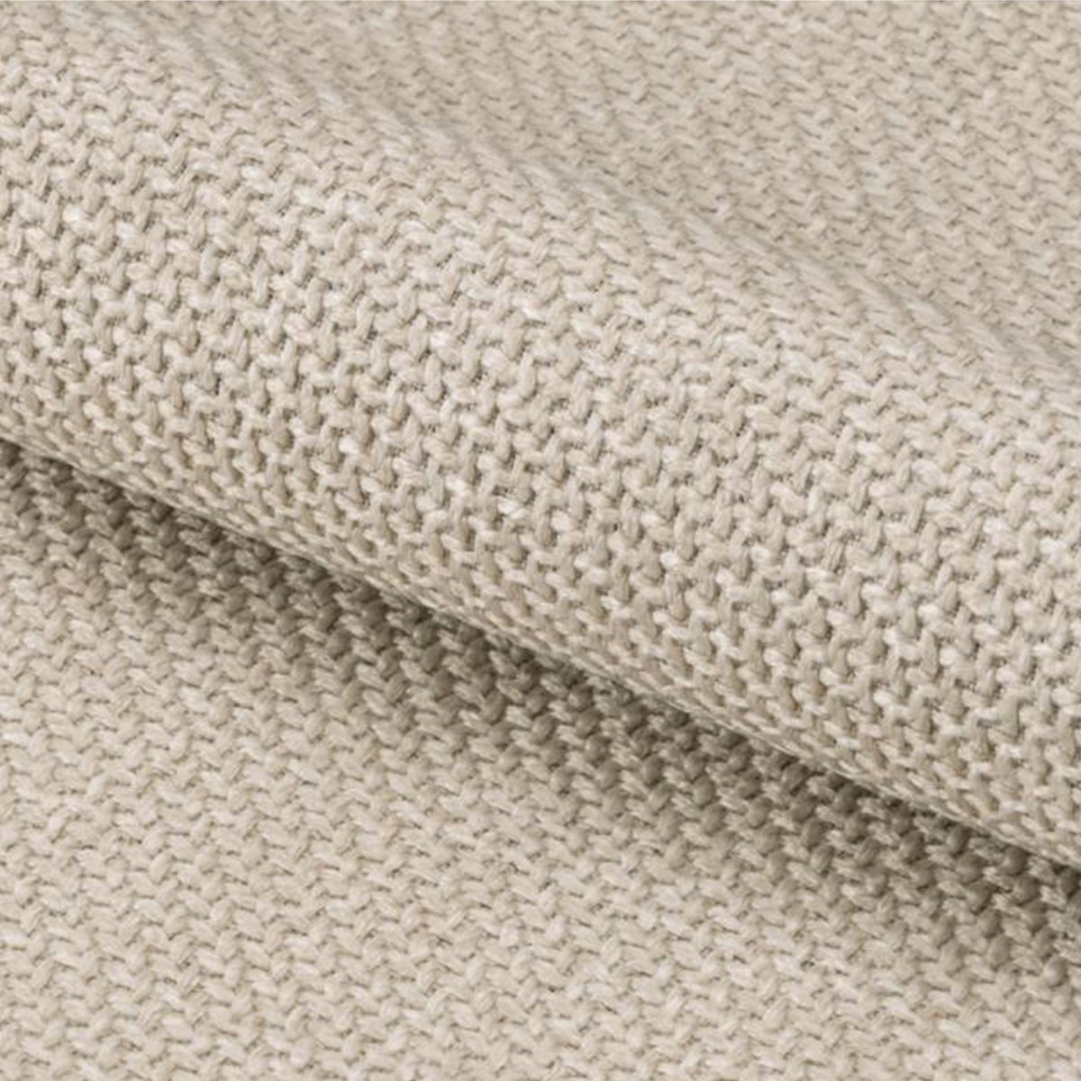 Dettaglio del tessuto beige della Sedia Bella, trama raffinata e resistente per un look elegante e moderno.