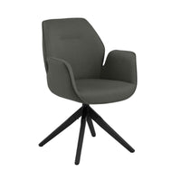 Sedia con braccioli Ann con gambe in legno