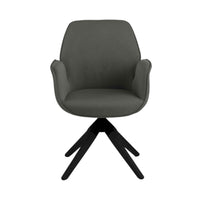 Sedia con braccioli Ann con gambe in legno