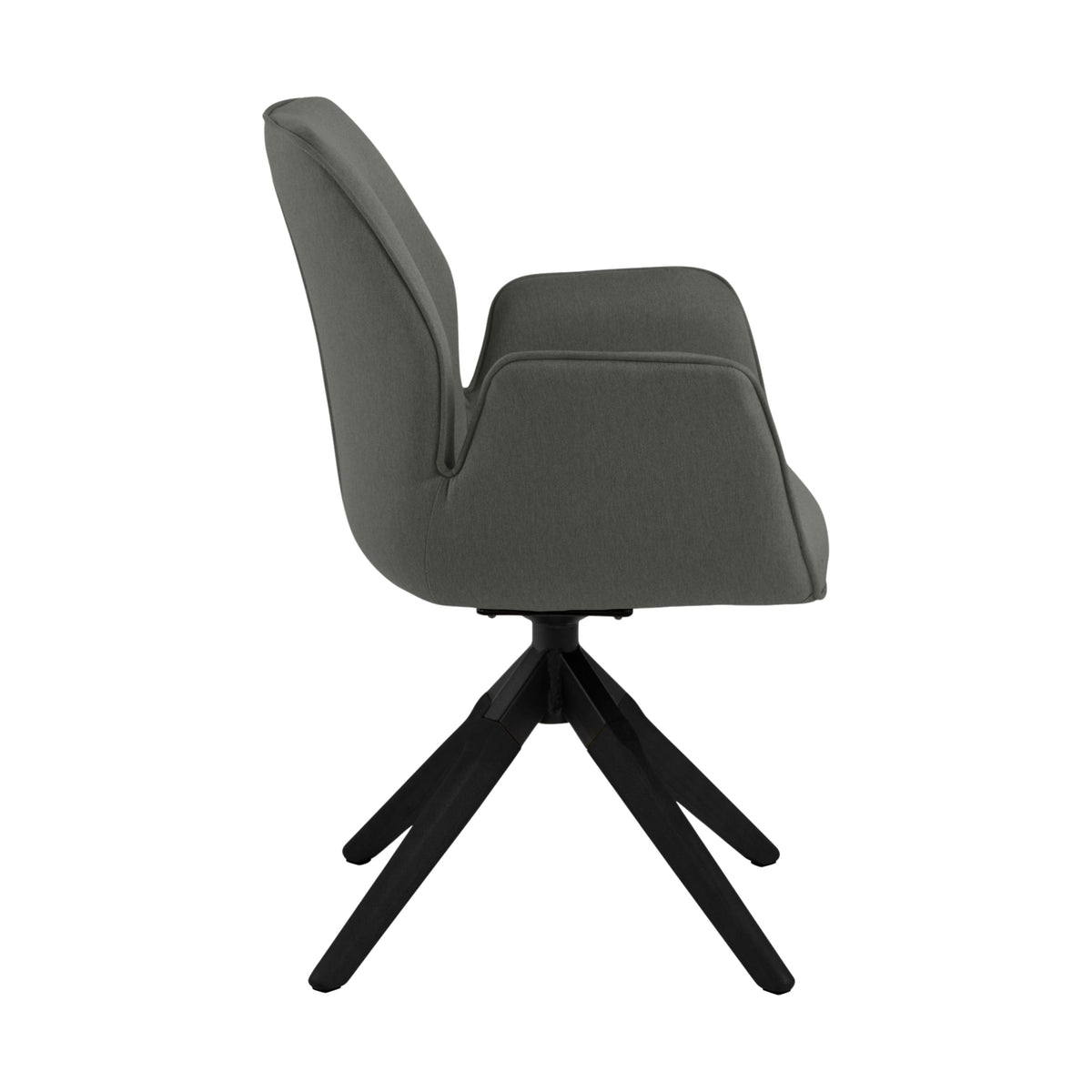 Sedia con braccioli Ann con gambe in legno